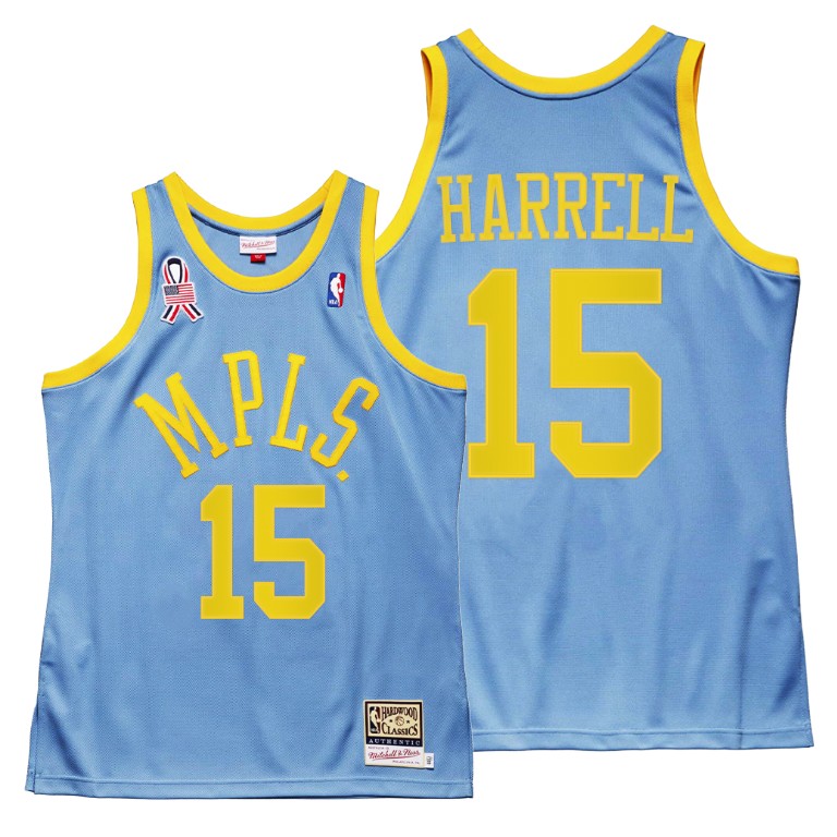 Men's Los Angeles Lakers Montrezl Harrell #15 NBA Minneapolis 5x championship MPLS Throwback Hardwood Classics Blue Basketball Jersey PPF2683MU